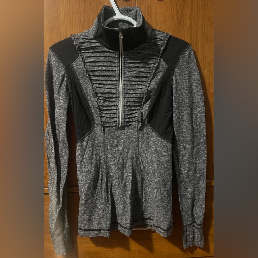 lululemon athletica Gray and Black Women's Top